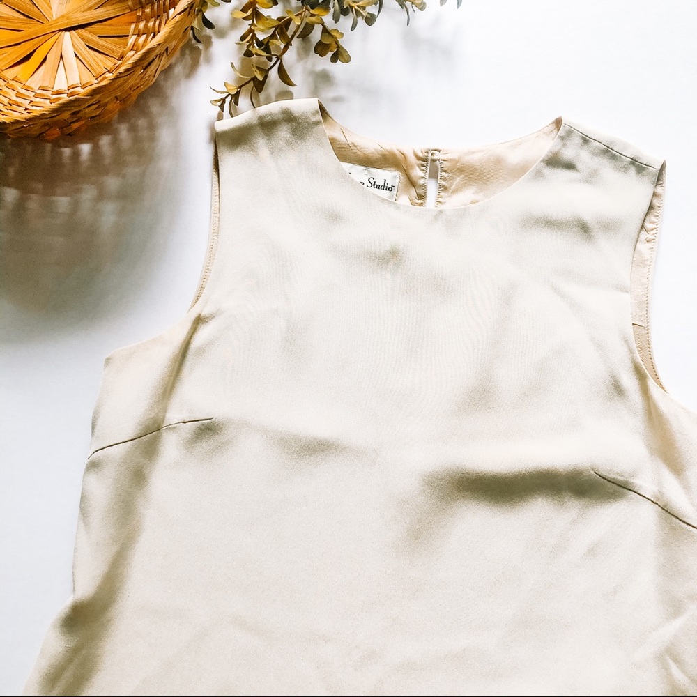 Vintage Madison Studio | Beige Silk Blouse